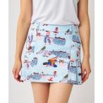 スカート 「LOUDMOUTH_ラウドマウス」レディース柄ニットプリーツスカート　ゴルフ