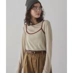 tシャツ バイカラーシアートップスセット レディース