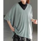 ニット セーター 爽やか オーバーサイズVネックサマーニット レディース