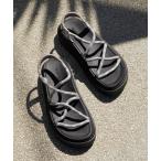 サンダル 限定展開　厚底コードデザインサンダル「23.0cm〜24.5cm展開」 レディース