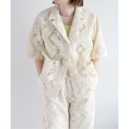 ブラウス シャツ 「セットアップ対応」コットンレース刺繍ジャケット レディース