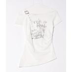 tシャツ 「XU」one shoulder punk tops レディース