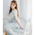 ワンピース 「moon light marine collection」オリジナル刺繍シアーガウンワンピース