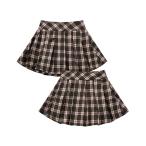 スカート 「HOOK」for girls 　チェック柄ボックスプリーツスカート