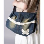ショルダーバッグ バッグ デニムショルダーバッグ/レースバタフライ/NEO森ガール レディース