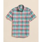 シャツ コットン マドラスチェック ショートスリーブ カジュアルシャツ Regular Fit メンズ
