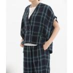 ベスト ジレ Cielリネンレーヨンポンチョベスト レディース