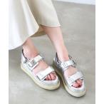 サンダル Fische/ベルクロ厚底サンダル レディース