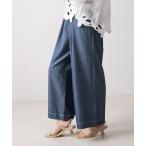 パンツ デニムライクワイドパンツ レディース