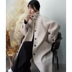 [CORNERS] пальто с отложным воротником M слоновая кость женский 