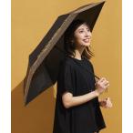 折りたたみ傘 「晴雨兼用/UVカット」ボーダーチェーン柄 折り畳み傘 レディース