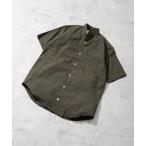 シャツ 「防シワ」「XLサイズあり」ハイパフォーマンスリネンバンド半袖シャツ メンズ