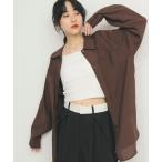 ブラウス シャツ シアーロングシャツ レディース