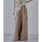 カーゴパンツ ワイドシルエットツイルカーゴパンツ レディース