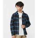 「MPS」 「KIDS」長袖ネルシャツ 140 ブルー キッズ