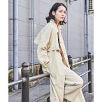 「la.f…」 トレンチコート 9号 イエロー レディース