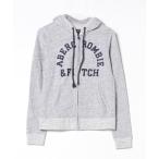 「Abercrombie&Fitch」 ジップアップパーカー S グレー レディース