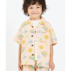 ブラウス シャツ 「リンク」夏っぽい総柄アロハ半袖シャツ キッズ 子供服 男の子 女の子