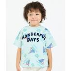 tシャツ 「リンク」おっきなアイス&ヨット総柄半袖Tシャツ キッズ 子供服 男の子 女の子