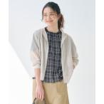 パーカー 「WEB限定カラーあり・洗える」SHEER LIGHT KNIT ラメ パーカー レディース
