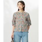 ブラウス シャツ 「洗える」LIBERTY ボートネック ブラウス レディース