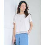 ショッピングピスタチオ tシャツ 「WEB限定カラーあり・洗える」コットンスムース シアーデザイン カットソー レディース