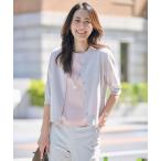 カーディガン 「洗える・抗菌防臭」COTTON ACETATE DRY クルーネック カーディガン レディース
