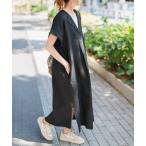 ワンピース 「追加」リネンカフタンドレス
