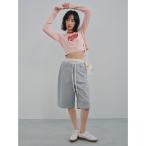 パンツ カーブドロストハーフデニムパンツ レディース