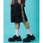 パンツ 「SIDEWAY STANCE」ライン ジャージ ハーフパンツ メンズ レディース