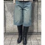ジーンズ デニム デニムパンツ 「追加」ルーズデニムハーフパンツ レディース