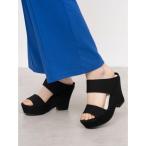 ショッピングウェッジソール サンダル ElvisLuce(エルビスルーチェ)9.5cm厚底ウェッジソールダブルベルトサンダル レディース