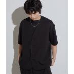 ベスト ジレ 「SLICK/スリック」Reflax Canvas Vest / リフラックスキャンバスベスト/ セットアップ対応/ テック素材 メンズ