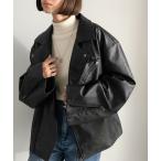 レザージャケット ライダース 「JaVaジャバコラボ」甘さ控えめ、無敵の女っぽさ。フェイクレザーダブルライダースジャケット レディース メンズ