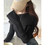 ニット セーター 上品＆繊細に華奢見え♪サムホール付きオフショルリブ編みニット（長袖） レディース