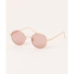 サングラス METAL FLAME ROUND SUNGLASSES / メタルフレーム ラウンド サングラス カラーレンズ UVカット レディース