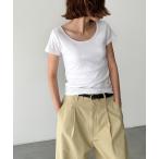 tシャツ El mar　コットンラウンドネックTシャツ レディース