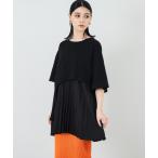 tシャツ プリーツ ドッキング BIGTシ�