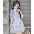 ワンピース 花柄半袖ミニワンピース