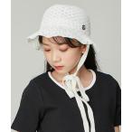 帽子 ハット リボン付きサマーバケットハット キッズ 子供 女の子