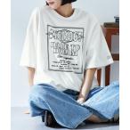 tシャツ 2WAYリバーシブル ポスターデザイングラフィック半袖Tシャツ レディース メンズ