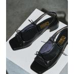 サンダル GRISE3cmレザーWナローリボンサンダル レディース