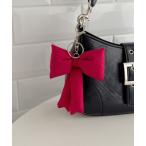 ショッピングキーホルダー キーホルダー 無地クッションリボンキーホルダー