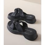 サンダル ツイストデザイン厚底サンダル レディース