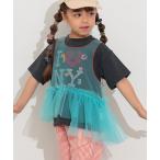 チュニック チュールノースリーブチュニック キッズ 子供服 女の子