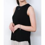 タンクトップ ノースリーブ テレコリブタンクトップ レディース