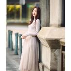 「NATURAL BEAUTY BASIC」 ドッキングワンピース SMALL グレイッシュベージュ レディース
