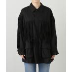 コート アウター crinkle crinkle crinkle フリンジ M65 jacket CC-3527 「手洗い可能」 レディース