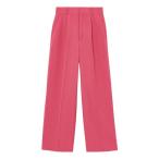 パンツ リネンライクオックスワイドパンツ レディース