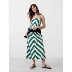 ワンピース BANANA REPUBLIC FACTORY STORE　　リネンブレンド ストラッピー ミディワンピース